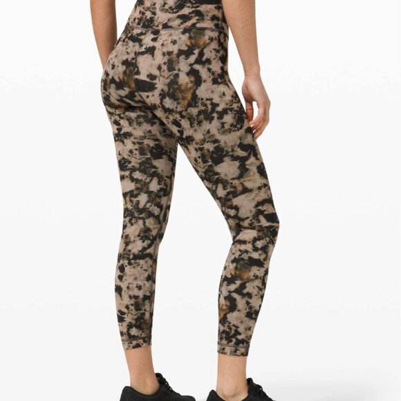 Lululemon Wunder Train High-Rise Tight 25" Dispersed Light Raw Linen Multi - Picture 8 of 9